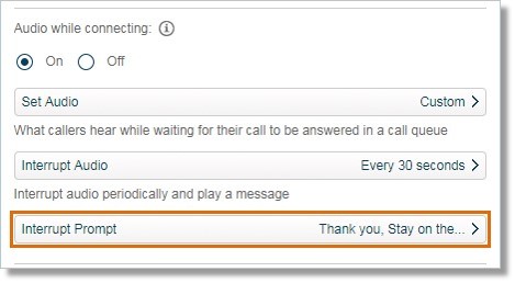 Click Interrupt Prompt.
