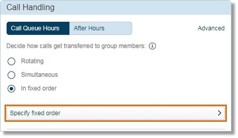 Click Specify fixed order.