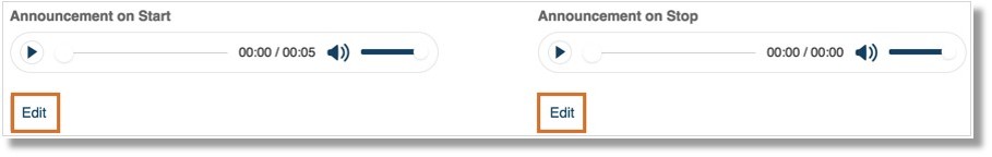 Click Edit below the announcement that needs to be customized.