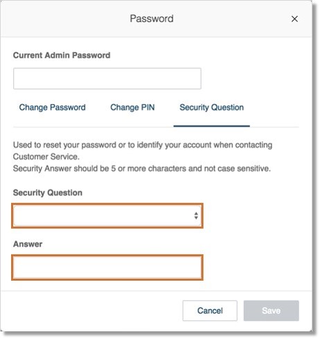 The Security Question and Answer is used to reset your password or to identify your account when contacting Customer Service.