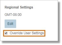 Ensure that the Override User Settings checkbox is checked.