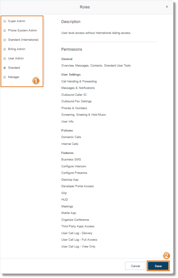 Select the role you want to assign to selected user/s on the left side, and then click Done.