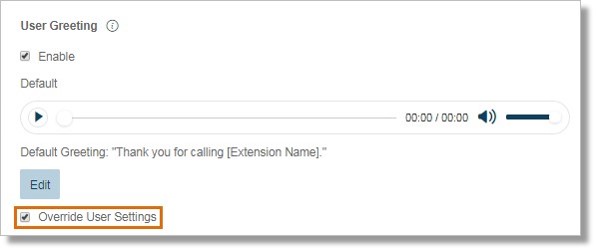 Ensure that the Override User Settings checkbox is checked.