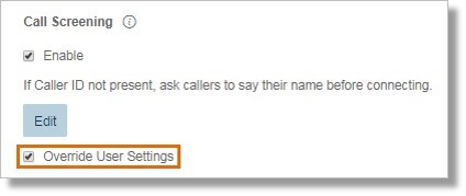Ensure that the Override User Settings checkbox is checked.