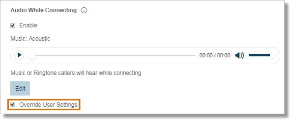 Ensure that the Override User Settings checkbox is checked.