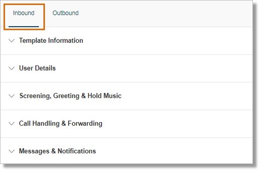 Inbound tab