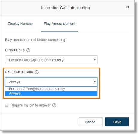 Call Queue Calls