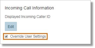 Ensure that the Override User Settings checkbox is checked.