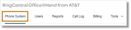 Go to Admin Portal, click the Phone System tab.
