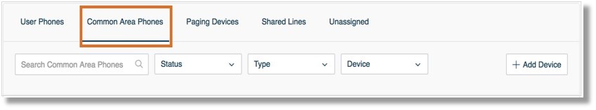 Go to Common Area Phones and select the Common Phone you want to log out.