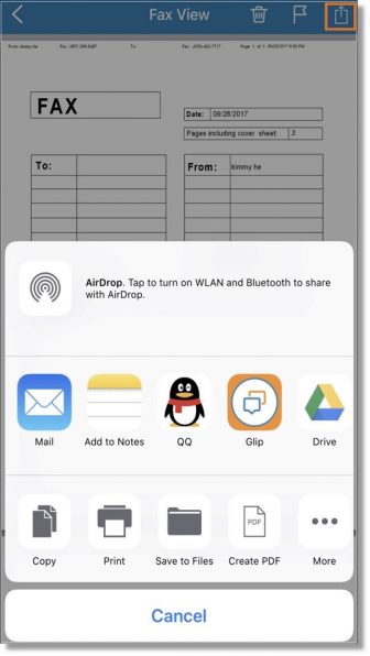 iOS screen