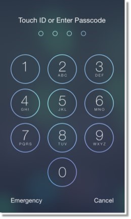 You will be asked to unlock your phone using Touch ID or by entering your PIN to continue if your phone requires protection for unlocking the screen.