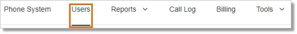 On the Admin Portal page, click Users.