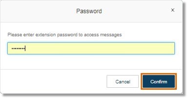 Enter the User's password to proceed.