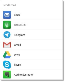 Select your Email client to send your invite.