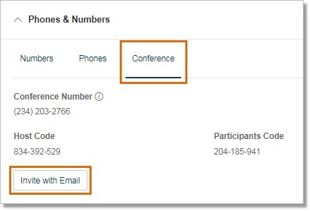Click the Conference tab.