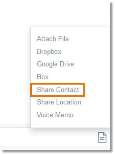 Adding attachments to conversations in the Business Notification Center ...