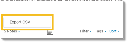 Export as CSV