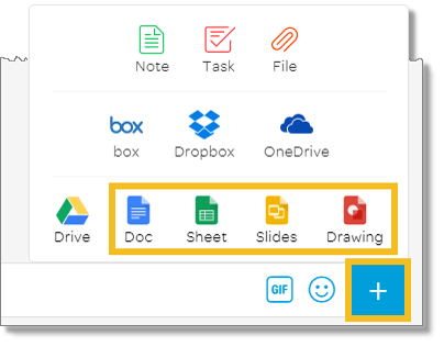 Select Google Doc type