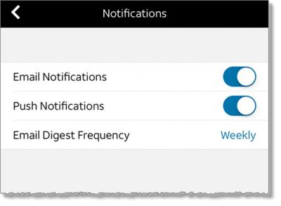 Select notifications (tablet and web)