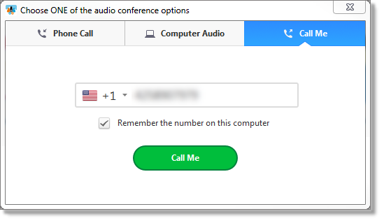 Choose an audio option (web and desktop)