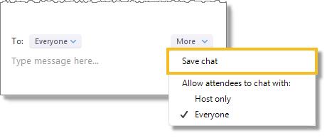 Save chat (web and desktop)