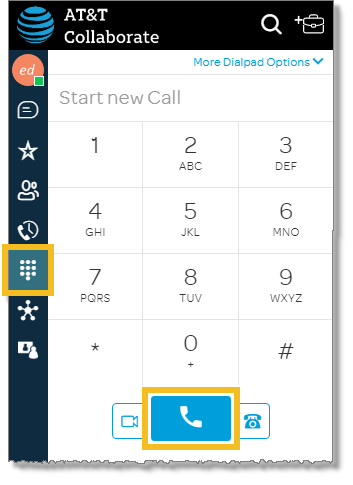 Dial an external number (web and desktop)