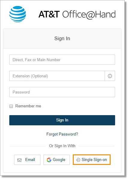 Click Single Sign On.