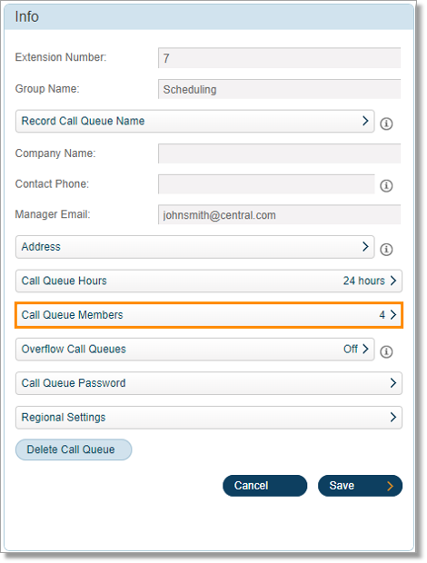 Click Call Queue Members.