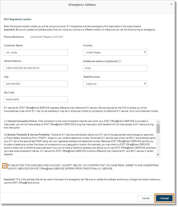 e911 address verification