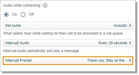 Click Interrupt Prompt.
