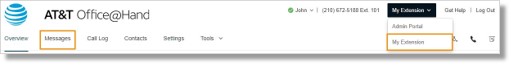 When logged in as an Account Administrator. Click Admin Portal > My Extension first.