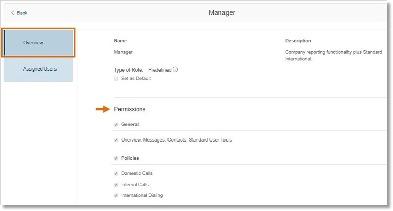 To access Permissions, Administrators should go to Admin Portal > Users > Roles, then select a role.