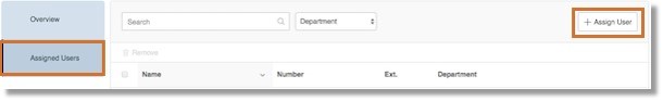 On the Assigned Users tab, click Assign User.