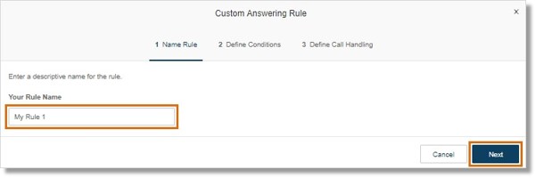 Enter a name for the rule, then click Next.