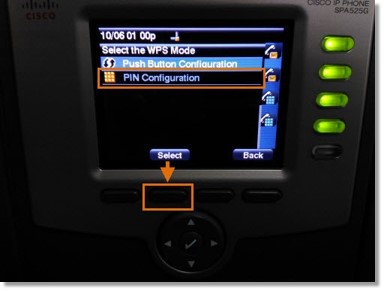On your phone, highlight PIN Configuration, and the press Select.