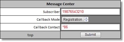 Scroll down and look for Message Center. Under Message Center, enter the Subscriber and Callback Contact information.