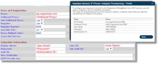 Scroll down and look for Proxy and Registration, and then configure the settings below, using the SIP information from your Office@Hand account.
