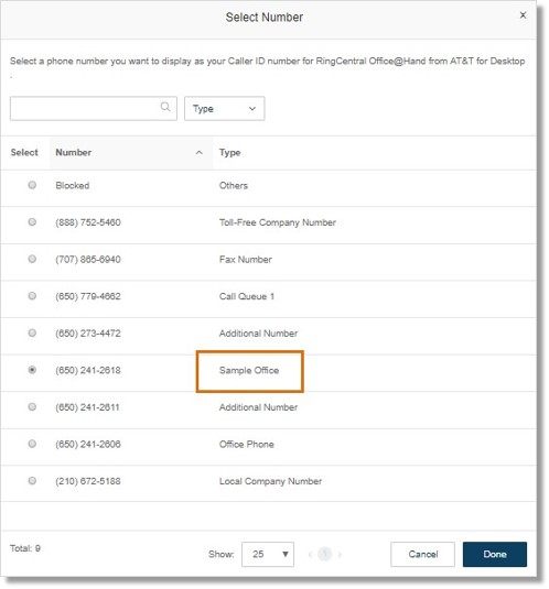When you click the Edit button, you will the nickname/s or label/s for phone number/s.