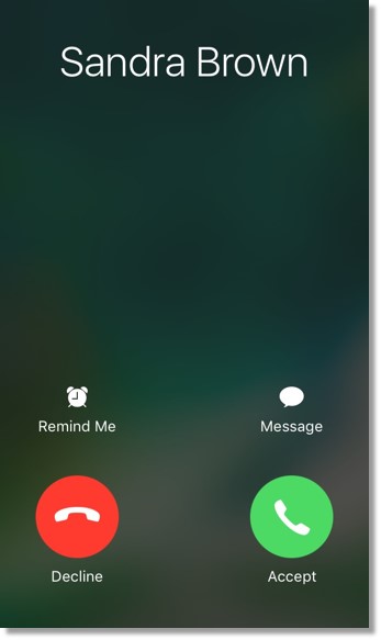 mobile calling screen