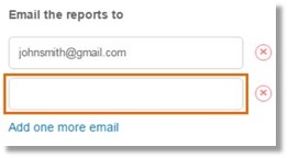 Click this option to add email address recipient/s.