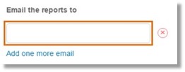 Enter the email address/es where the reports will be delivered to.