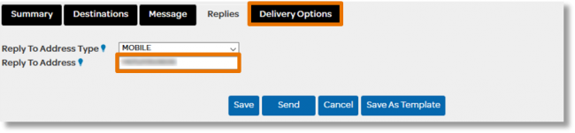 Click Delivery Options.