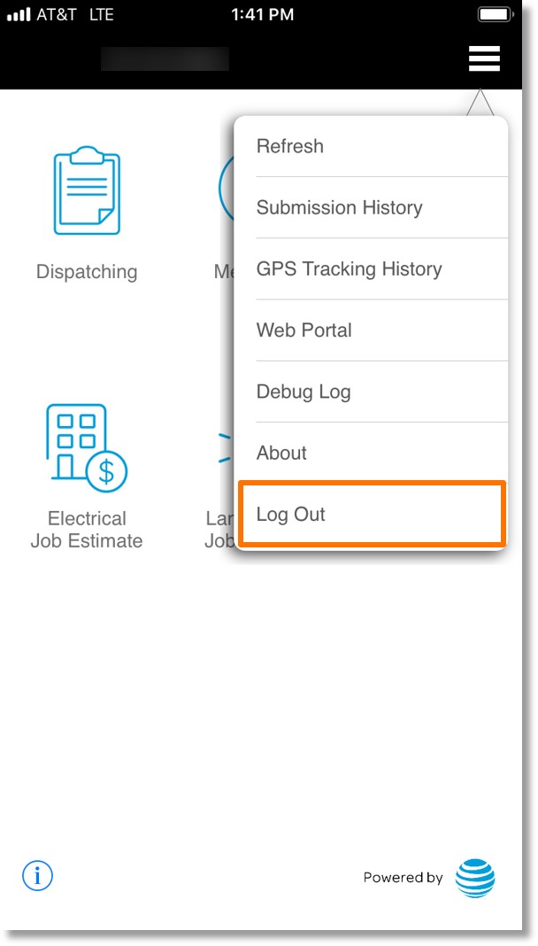 Log Out Of The AT T Workforce Manager For IPhone Application Asecare