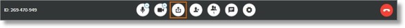 When on a meeting, click Share your screen button to start sharing your screen.