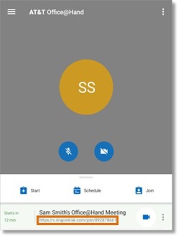 Swipe up to reveal the list of your upcoming scheduled meetings.