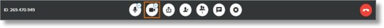 During a meeting, click Turn on / off video button to turn on / off your camera.