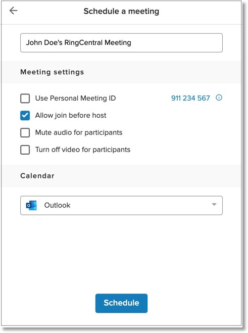 Schedule a video meeting.