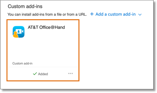 Once you have confirmed that the Office@Hand Meetings add-in has been added, close the general add-in page.