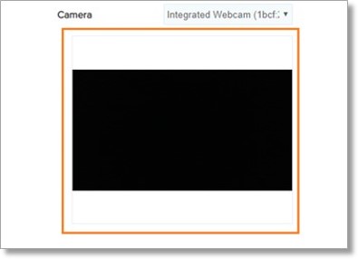 Check the camera preview window if an image from the webcam is shown.